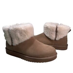 UGG Koolaburra Aubrei Mini Women's Winter Boots Shoes Size 7 Taupe Suede